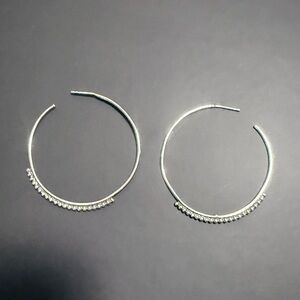Silpada Large Silver Hoop Boho Earrings